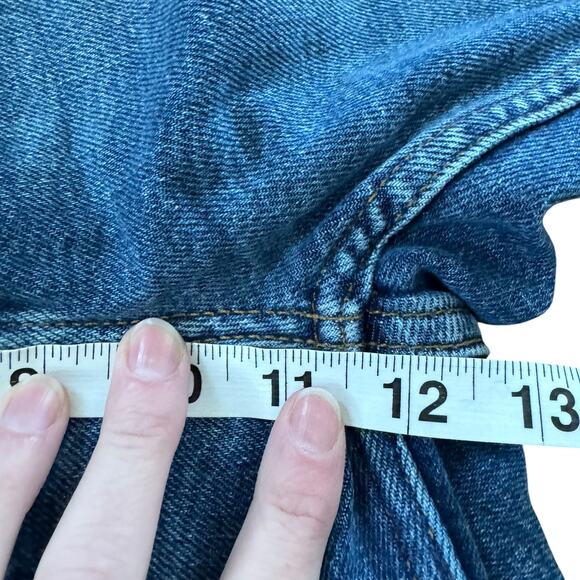 Re/Done Ultra High Rise Stovepipe Jean Broken in the Dark Wash - Picture 9 of 10